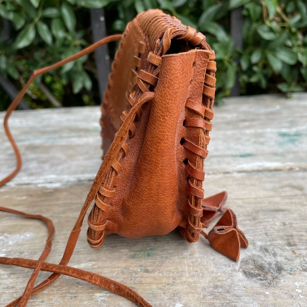Vintage Leather Patchwork Mini Bag - image 2